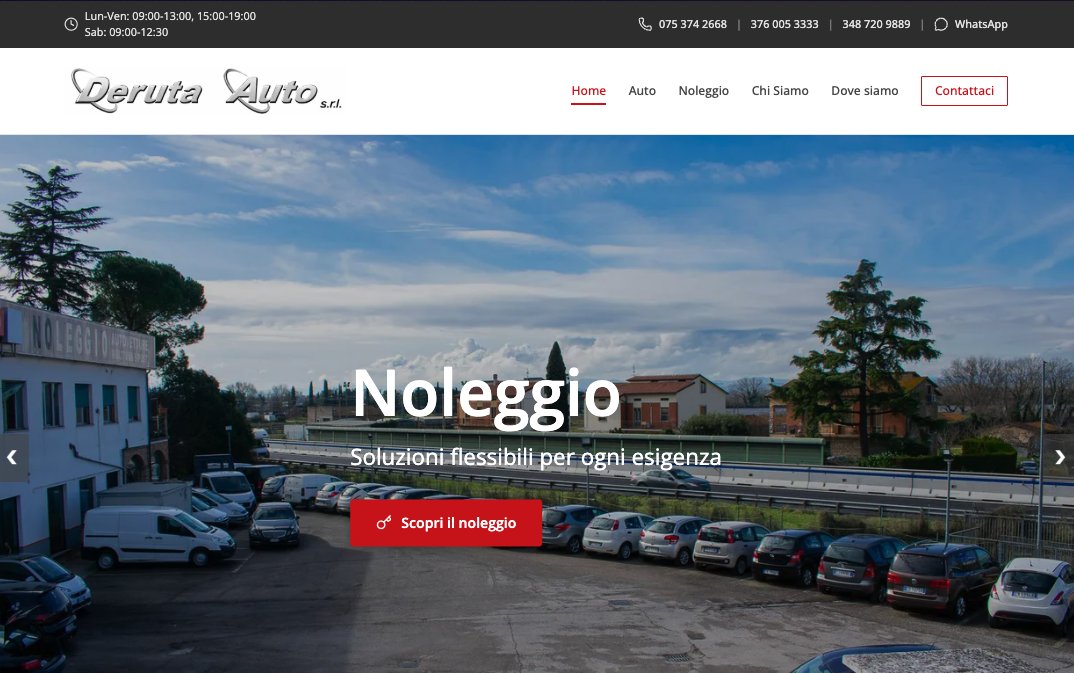 Anteprima del sito web di Deruta Auto, rivenditore di auto usate a Deruta